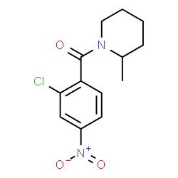 ChemSpider 2D Image | (2-Chloro-4-nitrophenyl)(2-methyl-1-piperidinyl)methanone | C13H15ClN2O3