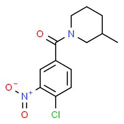 ChemSpider 2D Image | 1-[(4-chloro-3-nitrophenyl)carbonyl]-3-methylpiperidine | C13H15ClN2O3
