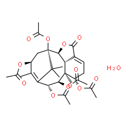 ChemSpider 2D Image | (2alpha,7beta,9alpha,10beta,13alpha)-20-Oxo-2,20-epoxytaxa-4,11-diene-1,7,9,10,13-pentayl pentaacetate hydrate (1:1) | C30H40O13