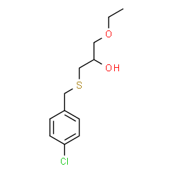 ChemSpider 2D Image | 1-[(4-Chlorobenzyl)sulfanyl]-3-ethoxy-2-propanol | C12H17ClO2S