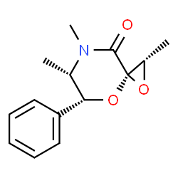 ChemSpider 2D Image | (2S,3S,5R,6S)-2,6,7-Trimethyl-5-phenyl-1,4-dioxa-7-azaspiro[2.5]octan-8-one | C14H17NO3