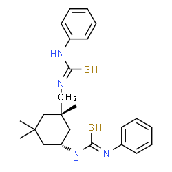 ChemSpider 2D Image | 1-Phenyl-3-({(1S,5R)-1,3,3-trimethyl-5-[(phenylcarbamothioyl)amino]cyclohexyl}methyl)thiourea | C24H32N4S2