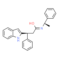 ChemSpider 2D Image | (3S)-3-(1H-Indol-2-yl)-3-phenyl-N-[(1R)-1-phenylethyl]propanamide | C25H24N2O