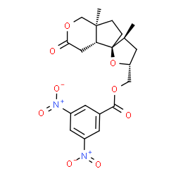 ChemSpider 2D Image | [(3'S,4aR,5S,5'R,7aS)-3',7a-Dimethyl-3-oxooctahydro-1H,3'H-spiro[cyclopenta[c]pyran-5,2'-furan]-5'-yl]methyl 3,5-dinitrobenzoate | C21H24N2O9