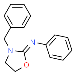 ChemSpider 2D Image | (2Z)-3-Benzyl-N-phenyl-1,3-oxazolidin-2-imine | C16H16N2O