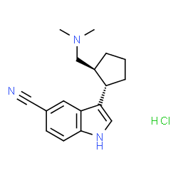ChemSpider 2D Image | 3-{(1S,2S)-2-[(Dimethylamino)methyl]cyclopentyl}-1H-indole-5-carbonitrile hydrochloride (1:1) | C17H22ClN3