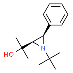 ChemSpider 2D Image | 2-[(2R,3R)-1-(2-Methyl-2-propanyl)-3-phenyl-2-aziridinyl]-2-propanol | C15H23NO