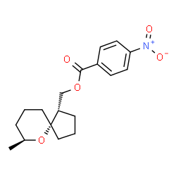 ChemSpider 2D Image | [(1S,5R,7S)-7-Methyl-6-oxaspiro[4.5]dec-1-yl]methyl 4-nitrobenzoate | C18H23NO5