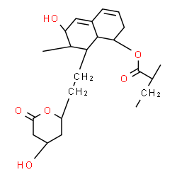 ChemSpider 2D Image | 6-Hydroxy-8-[2-(4-hydroxy-6-oxotetrahydro-2H-pyran-2-yl)ethyl]-7-methyl-1,2,6,7,8,8a-hexahydro-1-naphthalenyl 2-methylbutanoate | C23H34O6