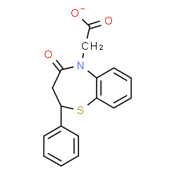 ChemSpider 2D Image | (4-Oxo-2-phenyl-3,4-dihydro-1,5-benzothiazepin-5(2H)-yl)acetate | C17H14NO3S