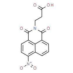 ChemSpider 2D Image | 3-(6-nitro-1,3-dioxo-2-benzo[de]isoquinolinyl)propanoic acid | C15H10N2O6