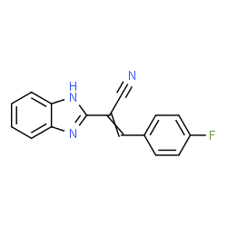 ChemSpider 2D Image | 2-(1H-Benzimidazol-2-yl)-3-(4-fluorophenyl)acrylonitrile | C16H10FN3