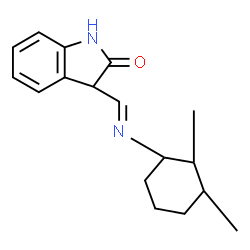 ChemSpider 2D Image | 3-{(E)-[(2,3-Dimethylcyclohexyl)imino]methyl}-1,3-dihydro-2H-indol-2-one | C17H22N2O
