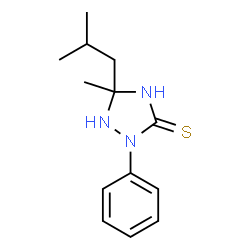 ChemSpider 2D Image | 5-Isobutyl-5-methyl-2-phenyl-1,2,4-triazolidine-3-thione | C13H19N3S