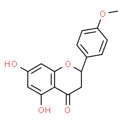 ChemSpider 2D Image | 5,7-Dihydroxy-2-(4-methoxyphenyl)-2,3-dihydro-4H-chromen-4-one | C16H14O5