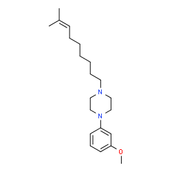 ChemSpider 2D Image | 1-(3-Methoxyphenyl)-4-(8-methyl-7-nonen-1-yl)piperazine | C21H34N2O