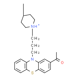 ChemSpider 2D Image | 1-[3-(2-Acetyl-10H-phenothiazin-10-yl)propyl]-4-methylpiperidinium | C23H29N2OS