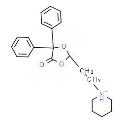 ChemSpider 2D Image | 1-[2-(5-Oxo-4,4-diphenyl-1,3-dioxolan-2-yl)ethyl]piperidinium | C22H26NO3