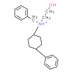 ChemSpider 2D Image | N-Benzyl-N-(2-hydroxyethyl)-4-phenylcyclohexanaminium | C21H28NO