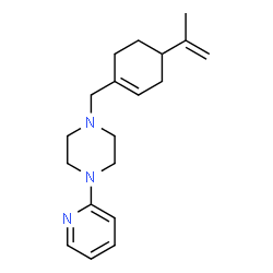 ChemSpider 2D Image | 1-[(4-Isopropenyl-1-cyclohexen-1-yl)methyl]-4-(2-pyridinyl)piperazine | C19H27N3