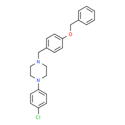 ChemSpider 2D Image | 1-[4-(Benzyloxy)benzyl]-4-(4-chlorophenyl)piperazine | C24H25ClN2O