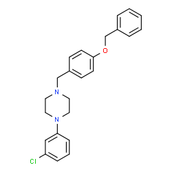 ChemSpider 2D Image | 1-[4-(Benzyloxy)benzyl]-4-(3-chlorophenyl)piperazine | C24H25ClN2O