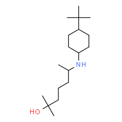 ChemSpider 2D Image | 2-Methyl-6-{[4-(2-methyl-2-propanyl)cyclohexyl]amino}-2-heptanol | C18H37NO