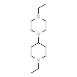 ChemSpider 2D Image | 1-Ethyl-4-(1-ethyl-4-piperidinyl)piperazine | C13H27N3
