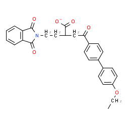 ChemSpider 2D Image | 2-[2-(1,3-Dioxo-1,3-dihydro-2H-isoindol-2-yl)ethyl]-4-(4'-ethoxy-4-biphenylyl)-4-oxobutanoate | C28H24NO6