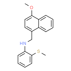 ChemSpider 2D Image | N-[(4-Methoxy-1-naphthyl)methyl]-2-(methylsulfanyl)aniline | C19H19NOS