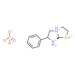 ChemSpider 2D Image | (7aS)-6-Phenylhexahydroimidazo[2,1-b][1,3]thiazoletriium phosphate | C11H17N2O4PS