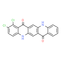 ChemSpider 2D Image | 1,2-Dichloro-5,12-dihydroquino[2,3-b]acridine-7,14-dione | C20H10Cl2N2O2
