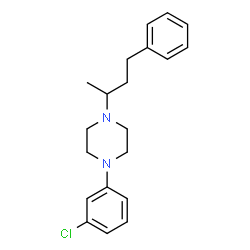 ChemSpider 2D Image | 1-(3-Chlorophenyl)-4-(4-phenyl-2-butanyl)piperazine | C20H25ClN2