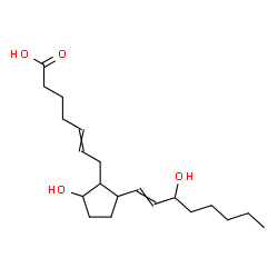 ChemSpider 2D Image | 9,15-Dihydroxyprosta-5,13-dien-1-oic acid | C20H34O4