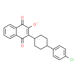 ChemSpider 2D Image | 3-[4-(4-Chlorophenyl)cyclohexyl]-1,4-dioxo-1,4-dihydro-2-naphthalenolate | C22H18ClO3