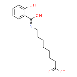 ChemSpider 2D Image | 8-[(2-Hydroxybenzoyl)amino]octanoate | C15H20NO4
