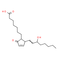 ChemSpider 2D Image | 15-Hydroxy-9-oxoprosta-10,13-dien-1-oic acid | C20H32O4