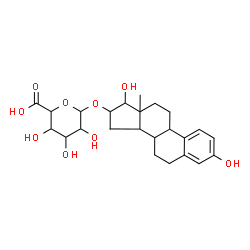 ChemSpider 2D Image | 3,17-Dihydroxyestra-1(10),2,4-trien-16-yl hexopyranosiduronic acid | C24H32O9