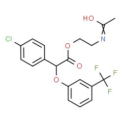ChemSpider 2D Image | 2-Acetamidoethyl (4-chlorophenyl)[3-(trifluoromethyl)phenoxy]acetate | C19H17ClF3NO4