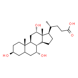 ChemSpider 2D Image | (3beta,7alpha,8xi,12alpha)-3,7,12-Trihydroxycholan-24-oic acid | C24H40O5