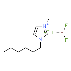 ChemSpider 2D Image | 1-Hexyl-3-methyl-1H-imidazol-3-ium fluoride - trifluoroborane (1:1:1) | C10H19BF4N2