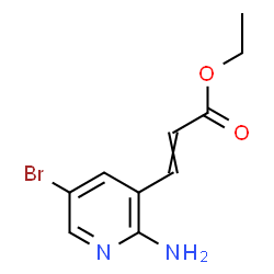 ChemSpider 2D Image | ethyl 3-(2-amino-5-bromo-3-pyridyl)prop-2-enoate | C10H11BrN2O2