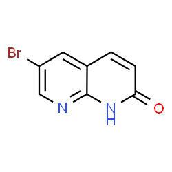 ChemSpider 2D Image | 6-Bromo-1,8-naphthyridin-2(1H)-one | C8H5BrN2O