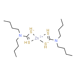 ChemSpider 2D Image | Bis(dibutylcarbamodithioato-kappa~2~S,S')zinc | C18H36N2S4Zn