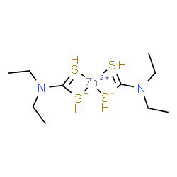 ChemSpider 2D Image | Bis(diethylcarbamodithioato-kappa~2~S,S')zinc | C10H20N2S4Zn