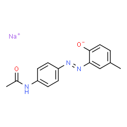 ChemSpider 2D Image | Sodium 2-[(E)-(4-acetamidophenyl)diazenyl]-4-methylphenolate | C15H14N3NaO2