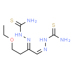 ChemSpider 2D Image | (2Z,2'E)-2,2'-[(1Z,2E)-4-Ethoxy-1,2-butanediylidene]dihydrazinecarbothioamide | C8H16N6OS2