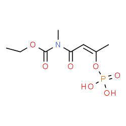 ChemSpider 2D Image | Ethyl methyl[(2Z)-3-(phosphonooxy)-2-butenoyl]carbamate | C8H14NO7P