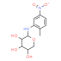 ChemSpider 2D Image | N-(2-Methyl-5-nitrophenyl)pentopyranosylamine | C12H16N2O6