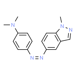 ChemSpider 2D Image | N,N-Dimethyl-4-[(Z)-(1-methyl-1H-indazol-5-yl)diazenyl]aniline | C16H17N5